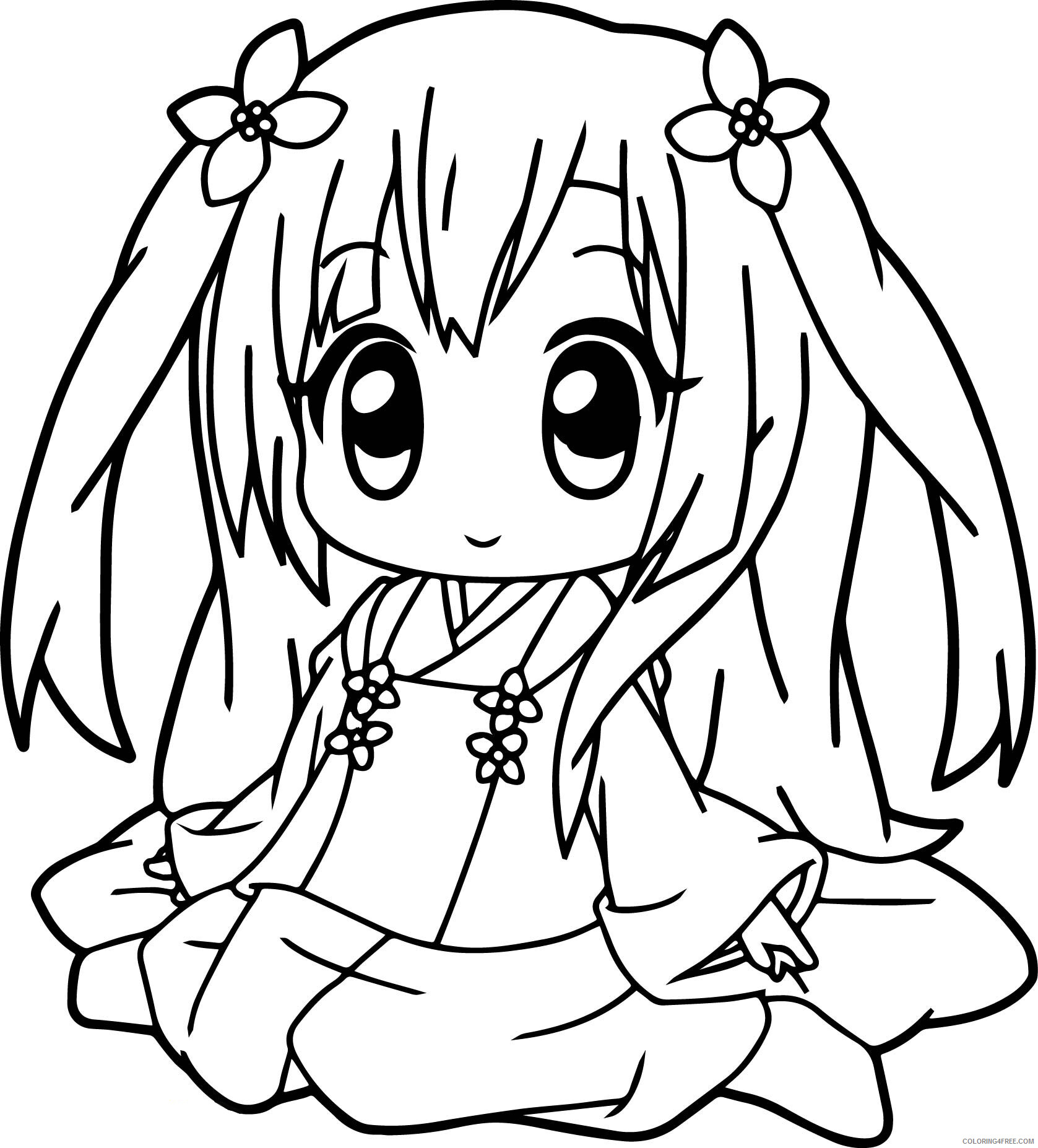 Girl Coloring Pages for Girls Cute Anime Printable 2021 0541 Coloring4free