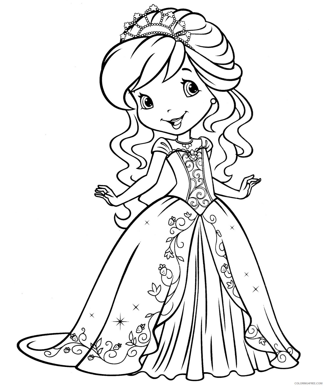 Girl Coloring Pages For Girls Cute For Girls Printable 2021 0542 Coloring4free Coloring4free Com