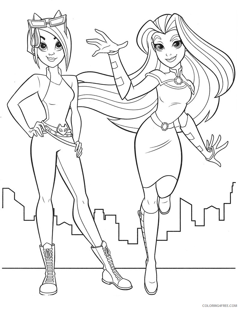 Girl Coloring Pages for Girls DC Girls Printable 2021 0546 Coloring4free