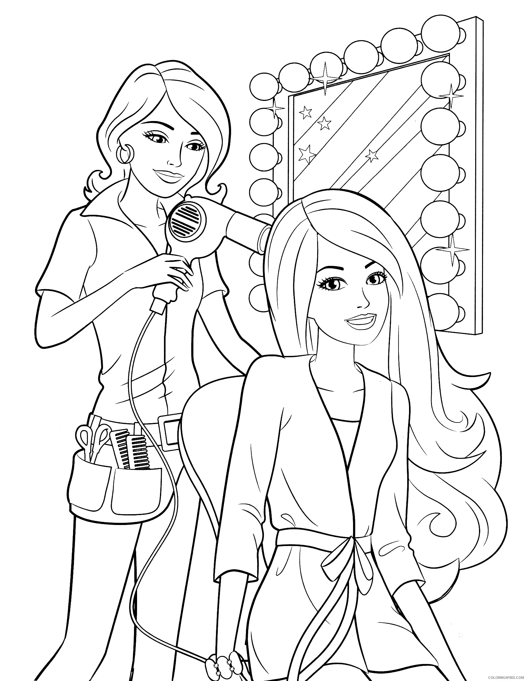 Girl Coloring Pages for Girls Fashion for Girls Printable 2021 0550 Coloring4free