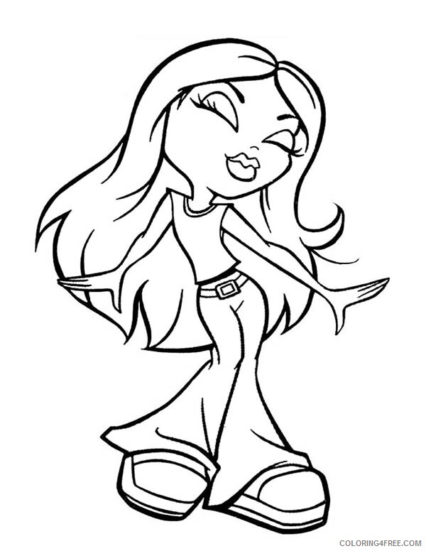 Girl Coloring Pages for Girls Girl Dance and Closed Her Eyes Printable 2021 Coloring4free