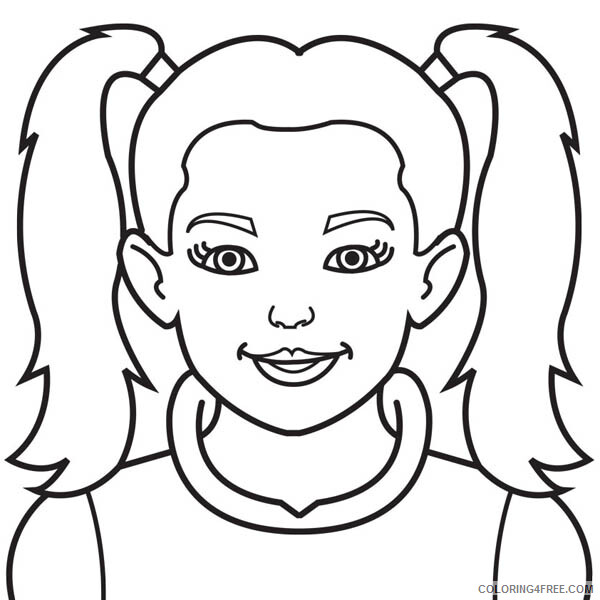 Girl Coloring Pages for Girls Girl Giving Smiling Face Printable 2021 0578 Coloring4free