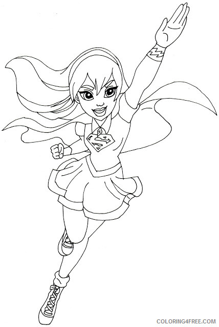 Girl Coloring Pages for Girls Hero Supergirl Printable 2021 0590 Coloring4free