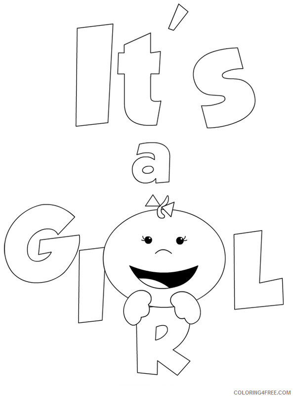 Girl Coloring Pages for Girls Its a Baby Girl Printable 2021 0592 Coloring4free