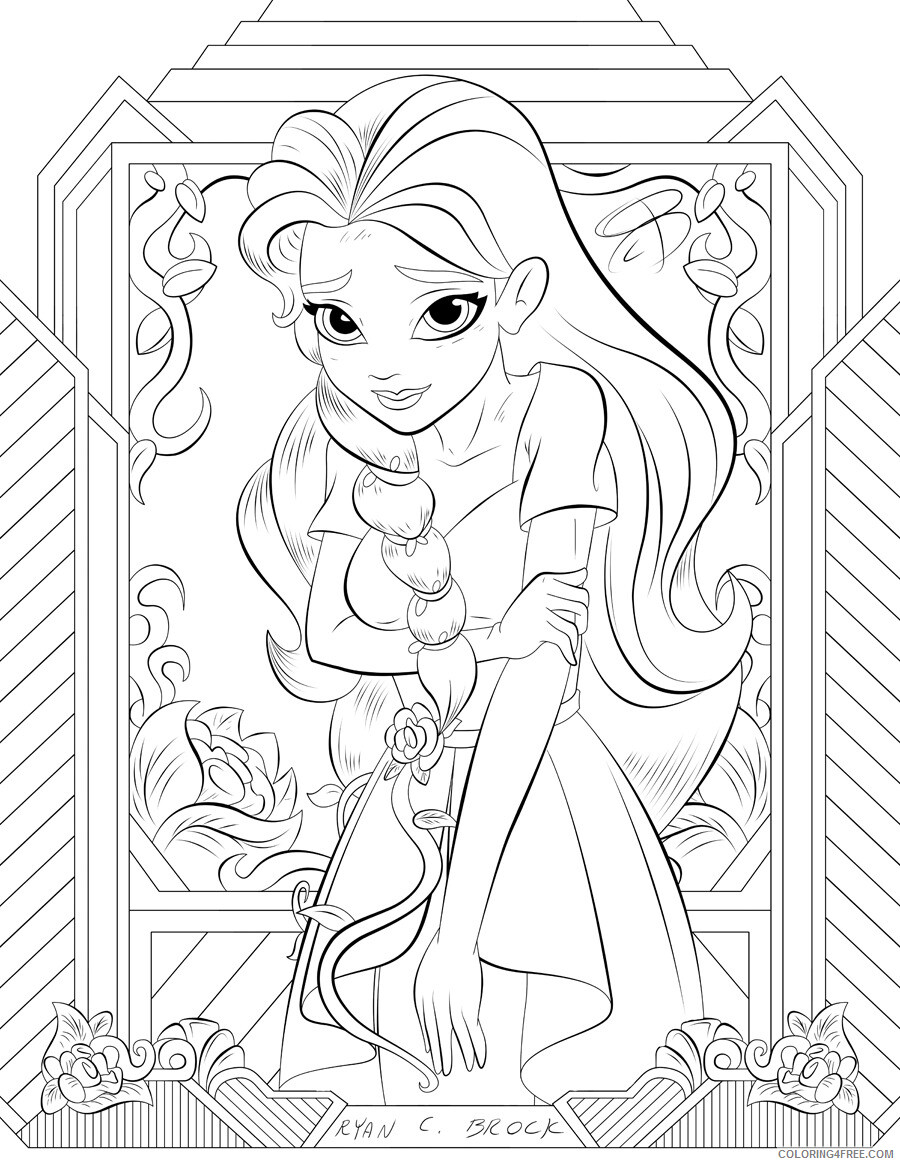 Girl Coloring Pages for Girls Poison Ivy DC Girl Printable 2021 0600 Coloring4free