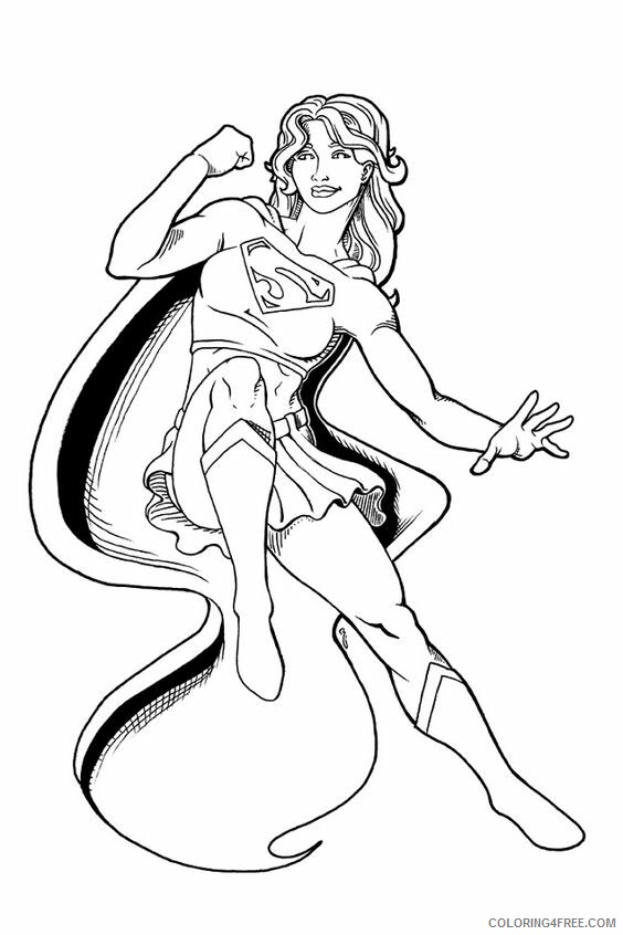 Girl Coloring Pages for Girls Supergirl Printable 2021 0630 Coloring4free
