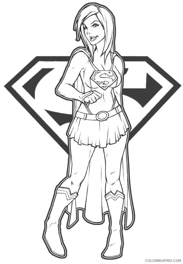 Girl Coloring Pages for Girls Supergirl Printable 2021 0631 Coloring4free