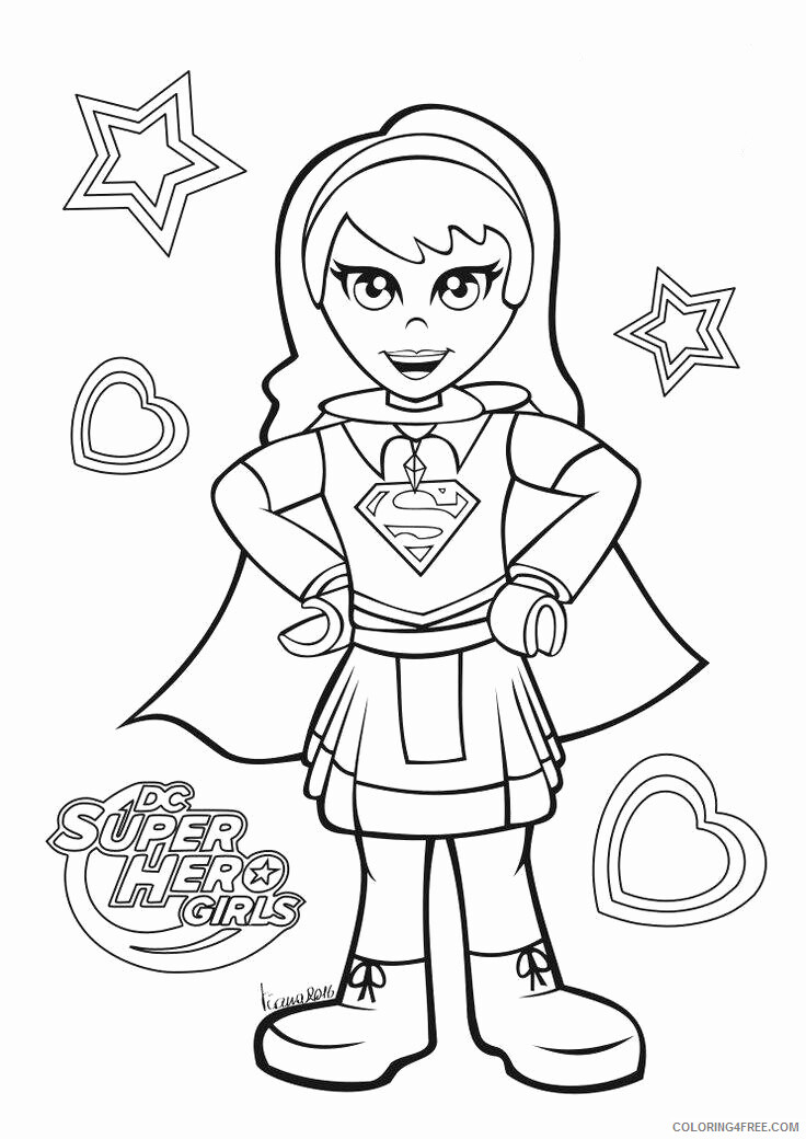 Girl Coloring Pages for Girls Supergirl Teen DC Printable 2021 0633 Coloring4free