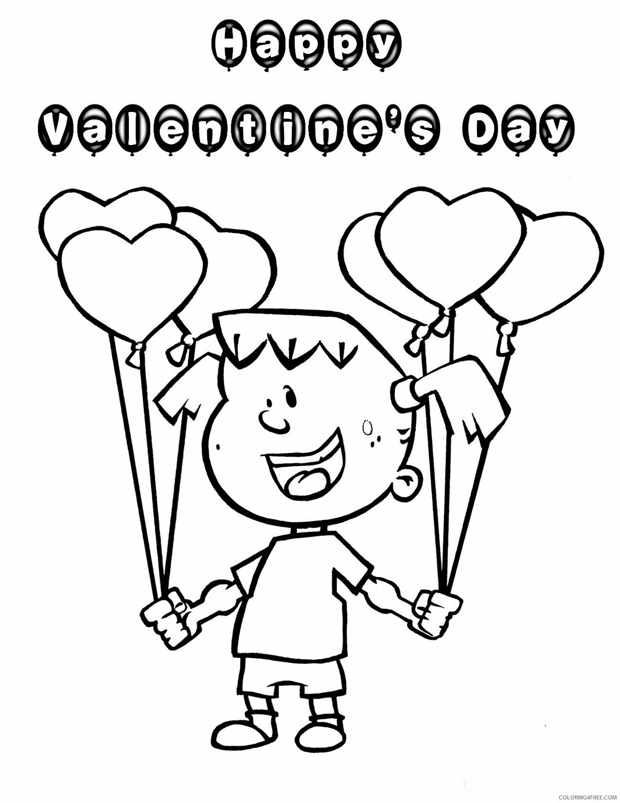 Girl Coloring Pages for Girls Valentine Little Girl Printable 2021 0636 Coloring4free