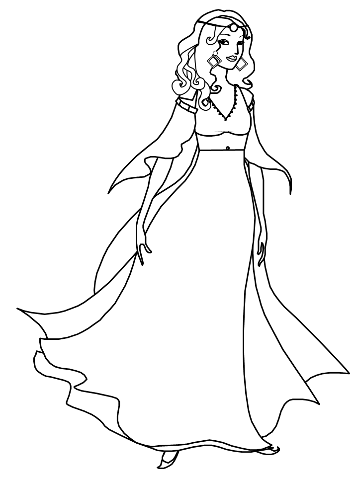 Girl Coloring Pages for Girls belly dancer Printable 2021 0527 Coloring4free
