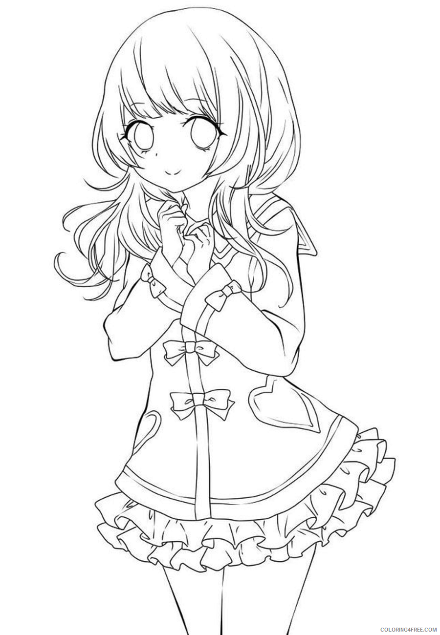 Girl Coloring Pages for Girls cute_anime_girl Printable 2021 0497 Coloring4free