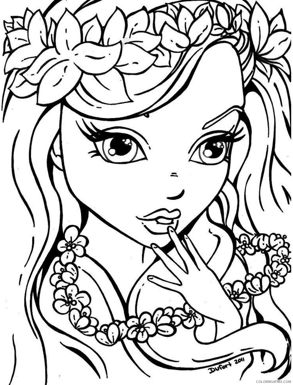 Girl Coloring Pages for Girls girl_teenage Printable 2021 0505 Coloring4free