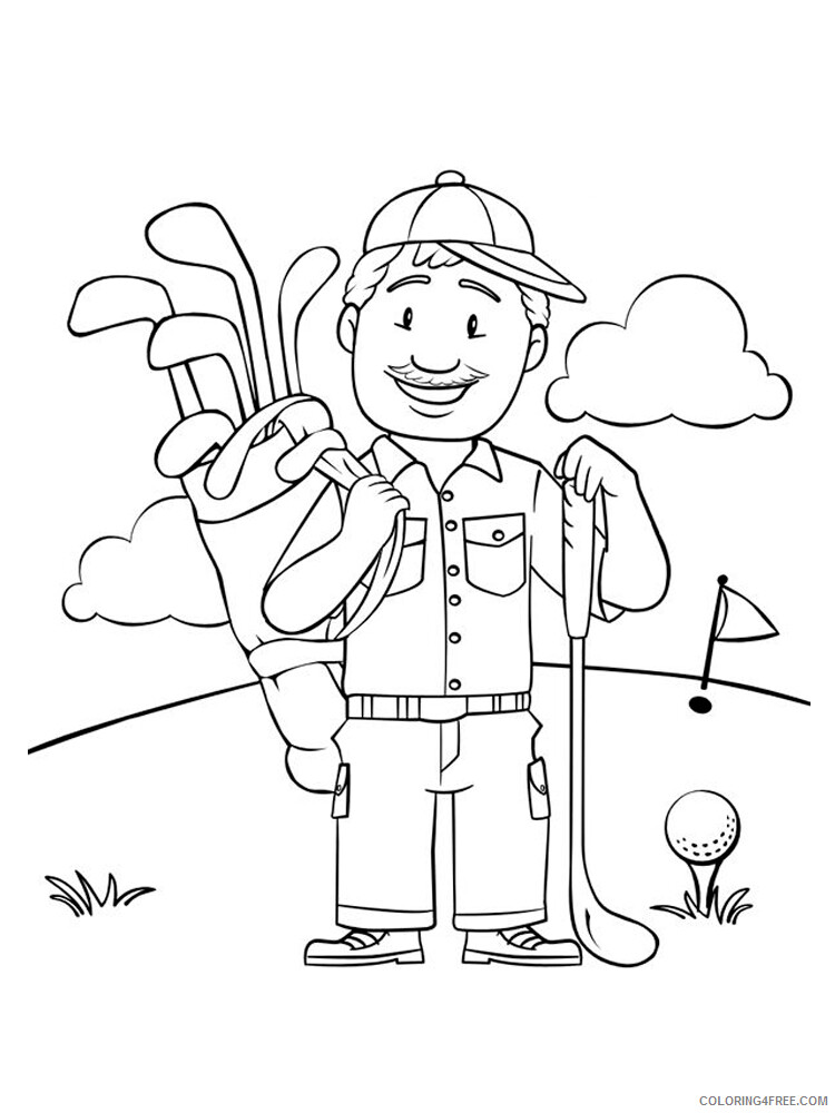 Golf Coloring Pages for Kids Golf 2 Printable 2021 295 Coloring4free