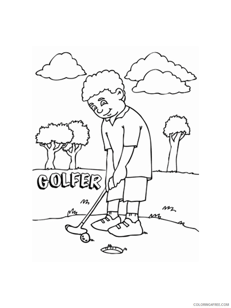 Golf Coloring Pages for Kids Golf 4 Printable 2021 301 Coloring4free