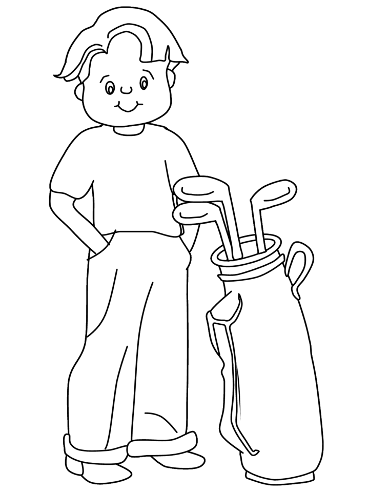 Golf Coloring Pages for Kids Golfer Printable 2021 307 Coloring4free