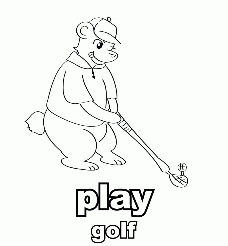 Golf Coloring Pages for Kids Play Golf Printable 2021 309 Coloring4free