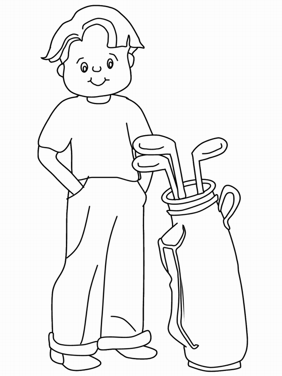 Golf Coloring Pages for Kids golf_coloring_5 Printable 2021 280 Coloring4free
