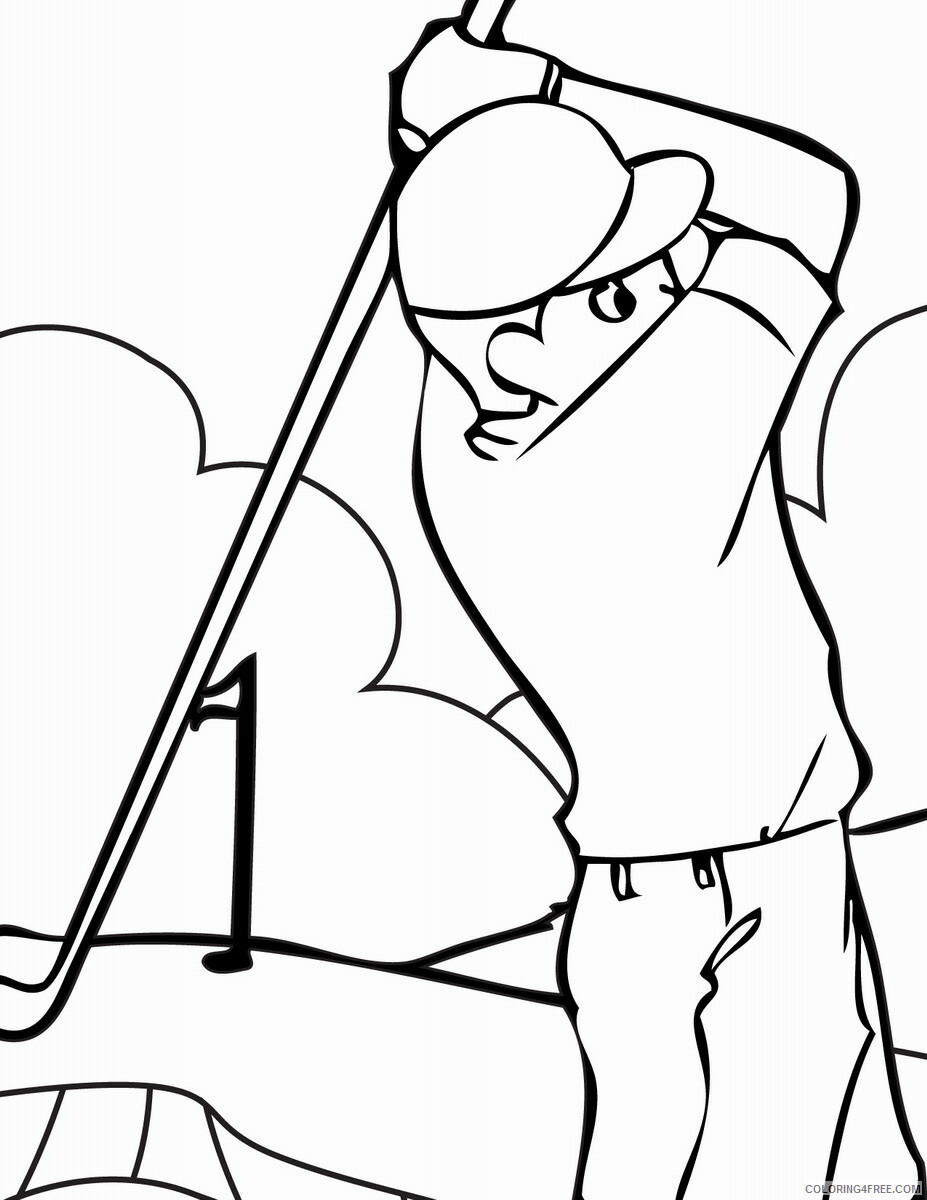 Golf Coloring Pages for Kids golf_coloring_8 Printable 2021 283 Coloring4free