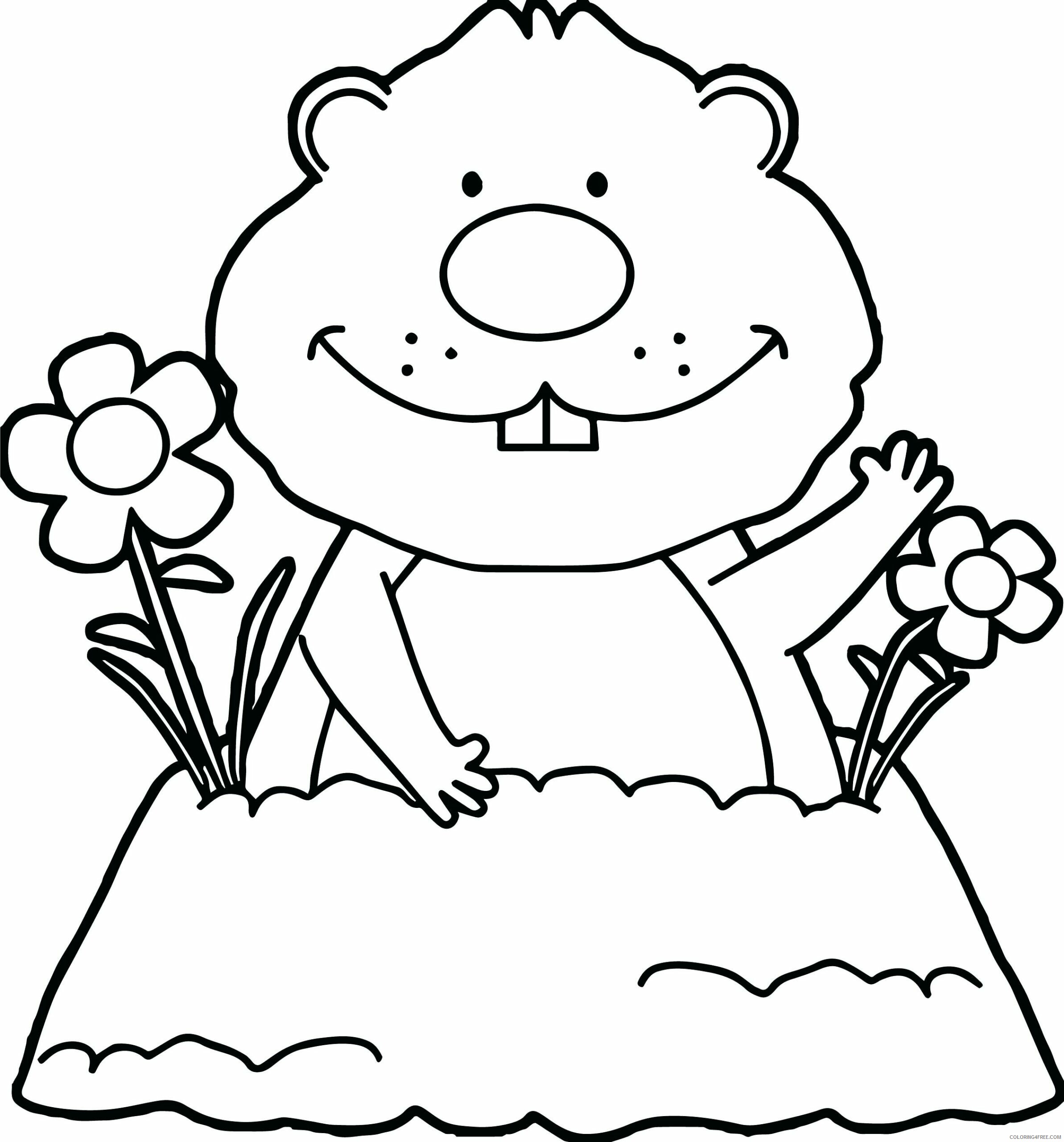 Groundhog Day Coloring Pages Holiday Happy Groundhog Day Printable 2021 0586 Coloring4free