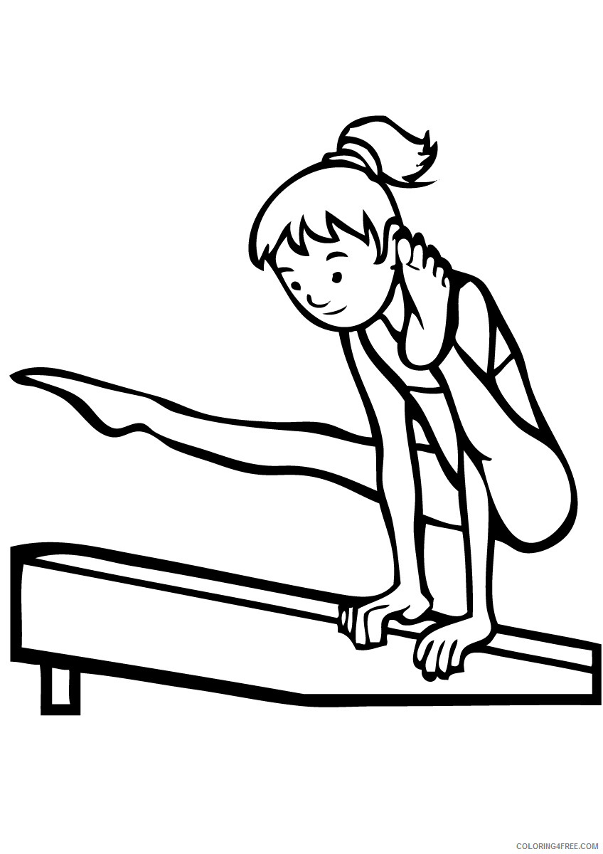 Gymnastics Coloring Pages for Girls Free Gymnastics 2 Printable 2021 0661 Coloring4free