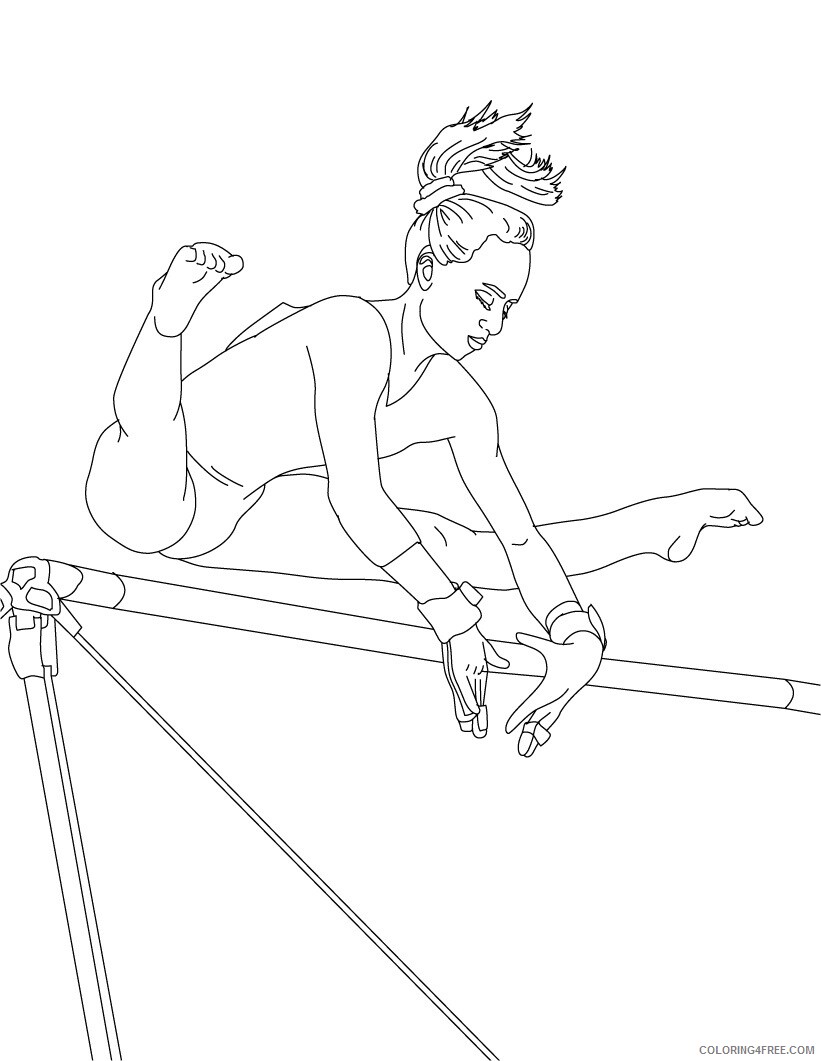 Gymnastics Coloring Pages for Girls Gymnastic Printable 2021 0664 Coloring4free
