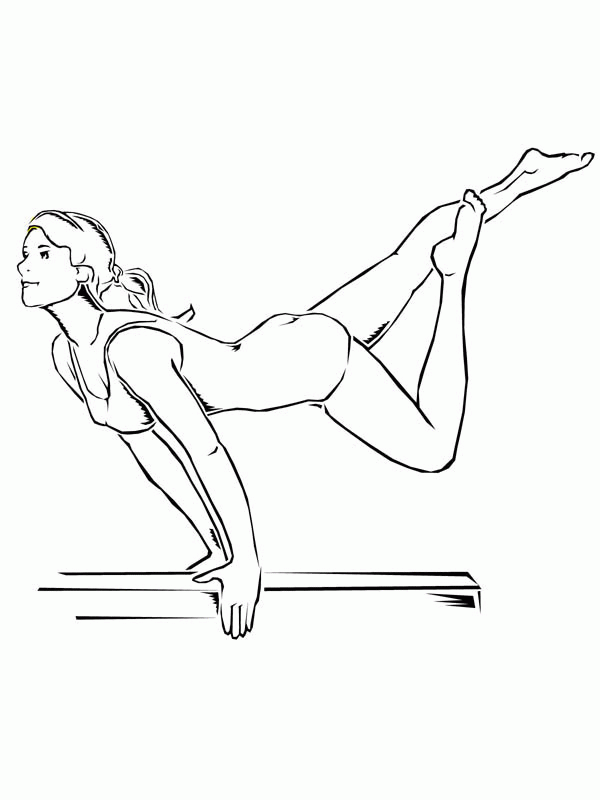 Gymnastics Coloring Pages for Girls Gymnastics Balance Printable 2021 0678 Coloring4free