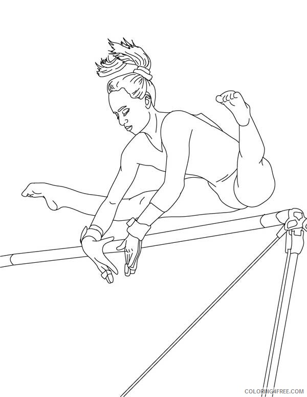 Gymnastics Coloring Pages for Girls Gymnastics High Bar Printable 2021 0680 Coloring4free