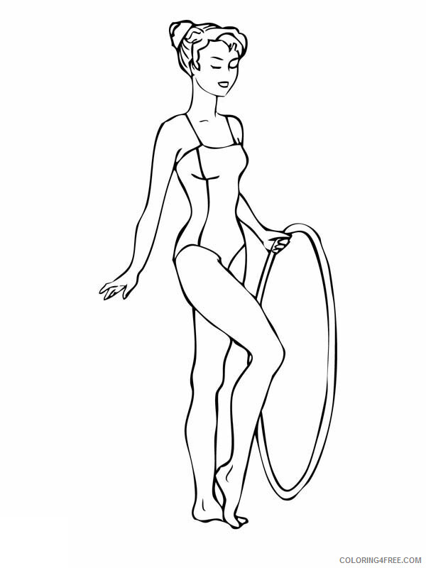 Gymnastics Coloring Pages for Girls Gymnastics Hoop Printable 2021 0681 Coloring4free
