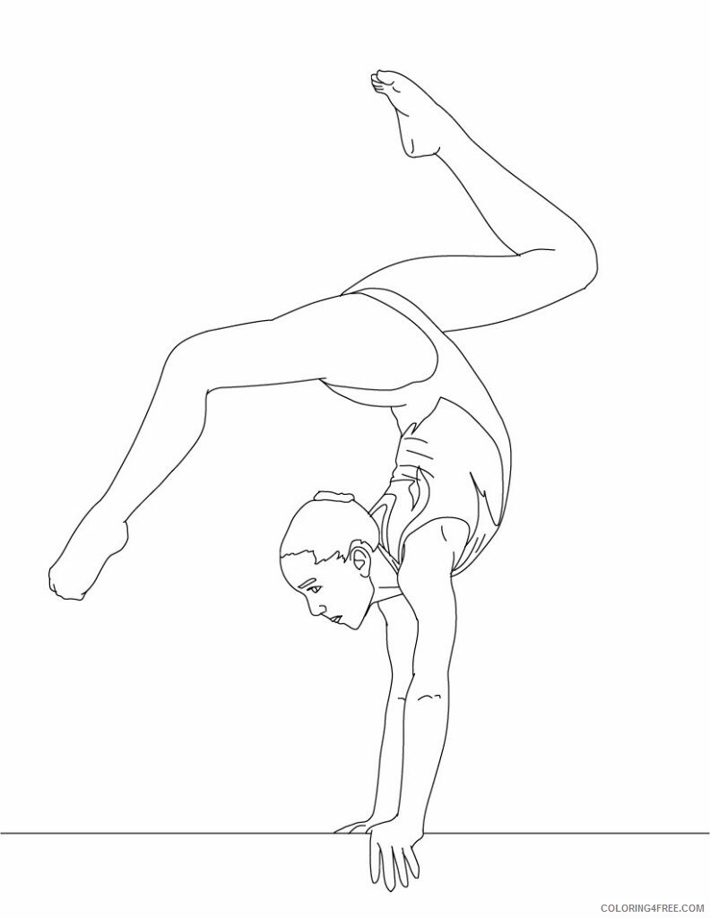 Gymnastics Coloring Pages for Girls Gymnastics Printable 2021 0685 Coloring4free