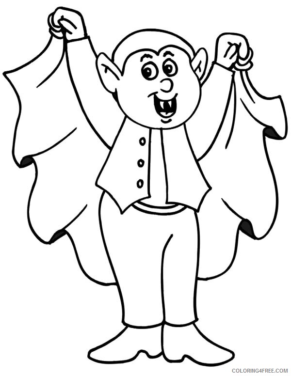 Halloween Coloring Pages Holiday Count Dracula on Halloween Day Printable 2021 0608 Coloring4free