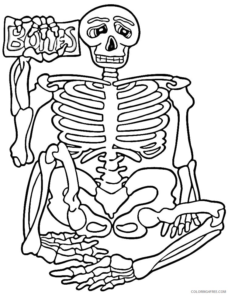 Halloween Coloring Pages Holiday Halloween Skeleton Printable 2021 0674 Coloring4free