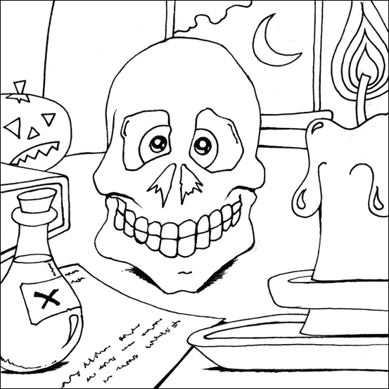 Halloween Coloring Pages Holiday Halloween Skull Printable 2021 0675 Coloring4free