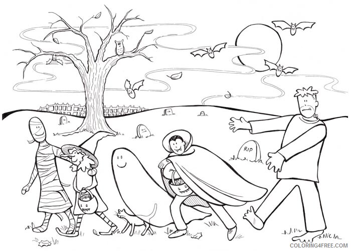 Halloween Coloring Pages Holiday Halloween characters Printable 2021 0644 Coloring4free