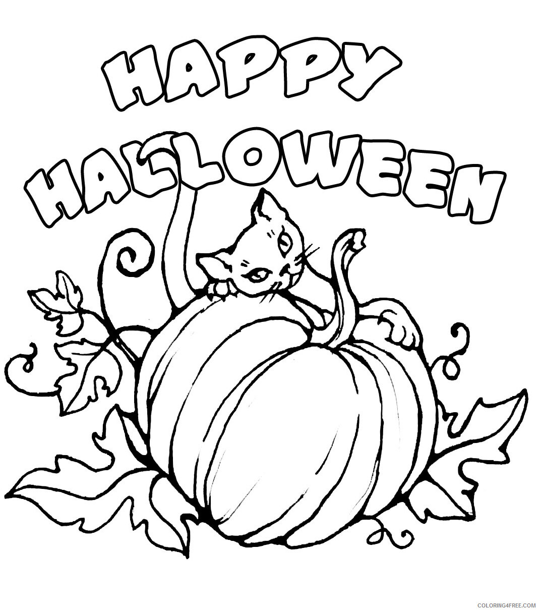 Halloween Coloring Pages Holiday Happy Halloween Printable 2021 0679 Coloring4free