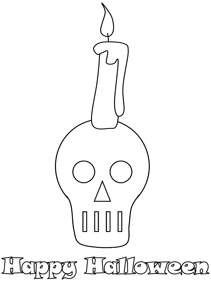 Halloween Coloring Pages Holiday candle Printable 2021 0605 Coloring4free