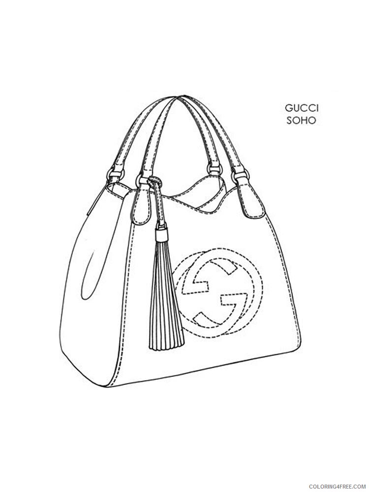 Handbag Coloring Pages for Girls handbag 1 Printable 2021 0694 Coloring4free