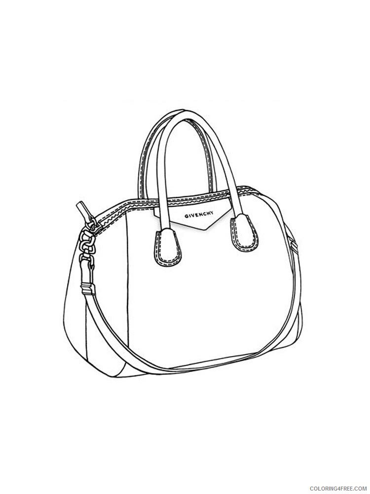 Handbag Coloring Pages for Girls handbag 6 Printable 2021 0714 Coloring4free