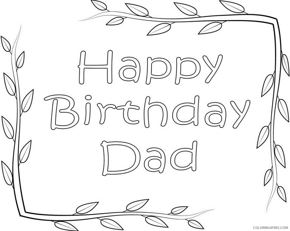 Happy Birthday Daddy Coloring Pages Holiday 1588838398_happy birthday for dad 1024x819 Printable 2021 0715 Coloring4free