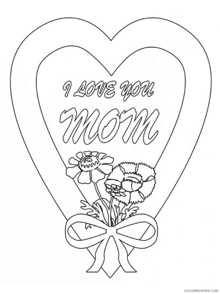 Happy Birthday Mom Coloring Pages Holiday happy birthday mom 10 Printable 2021 0723 Coloring4free