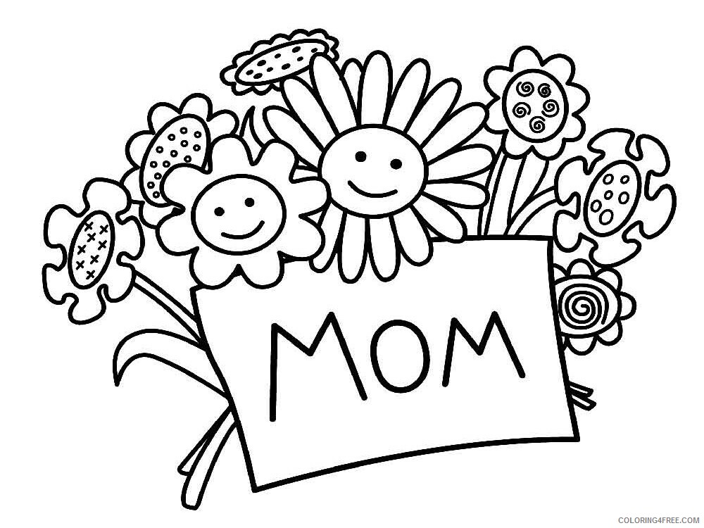 Happy Birthday Mom Coloring Pages Holiday happy birthday mom 11 Printable 2021 0724 Coloring4free