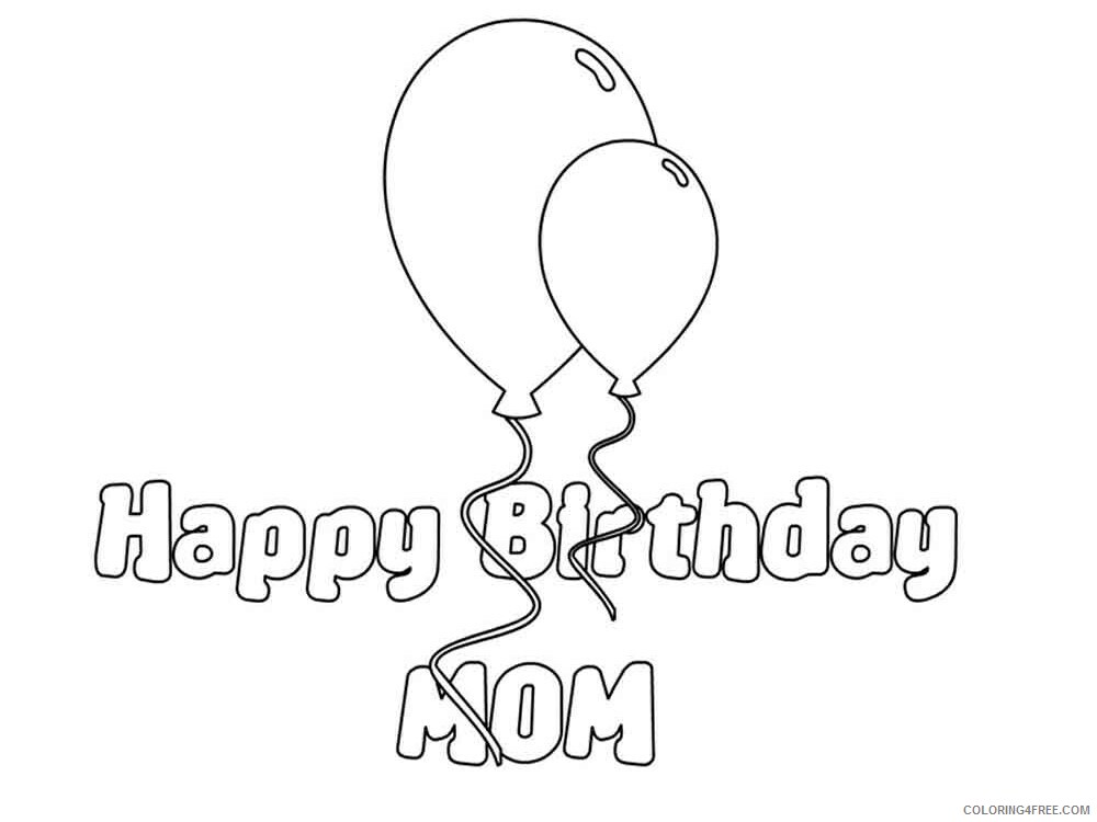 Happy Birthday Mom Coloring Pages Holiday happy birthday mom 7 Printable 2021 0730 Coloring4free