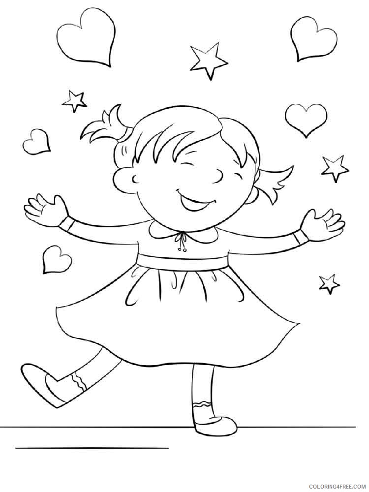 Happy Coloring Pages for Girls happy girl 9 Printable 2021 0726 Coloring4free