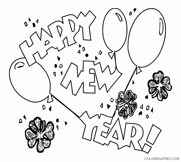 Happy New Year Coloring Pages Holiday Printable Happy New Year Printable 2021 0752 Coloring4free
