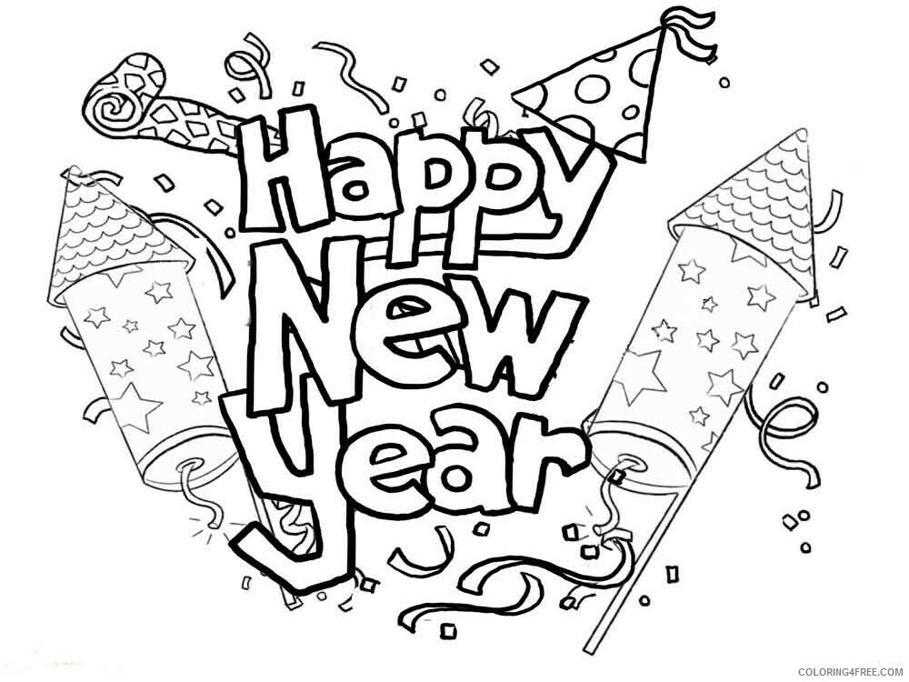 Happy New Year Coloring Pages Holiday happy new year 16 Printable 2021 0742 Coloring4free