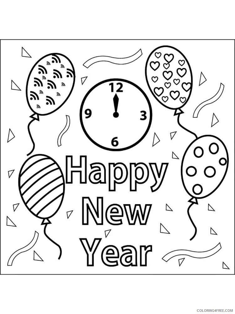 Happy New Year Coloring Pages Holiday happy new year 17 Printable 2021 0743 Coloring4free