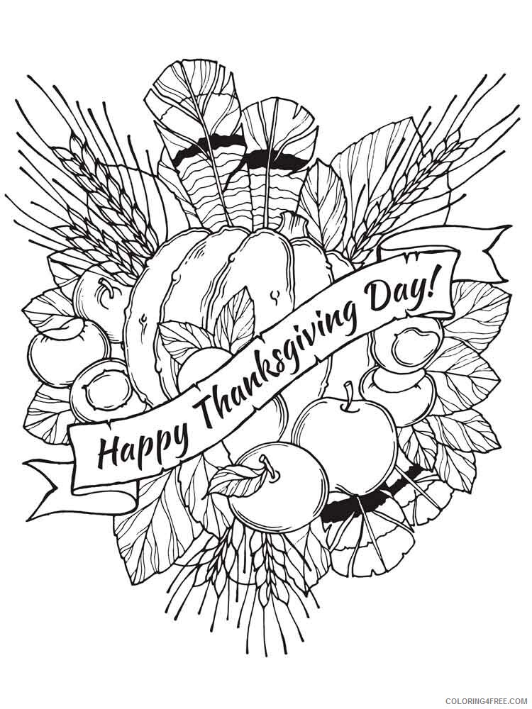 Happy Thanksgiving Coloring Pages Holiday happy thanksgiving 4 Printable 2021 0759 Coloring4free