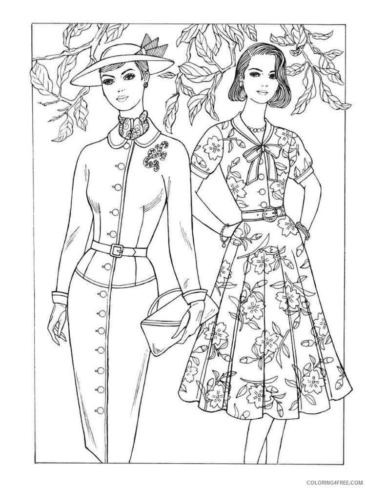 Historical Fashion Coloring Pages for Girls Printable 2021 0733 Coloring4free