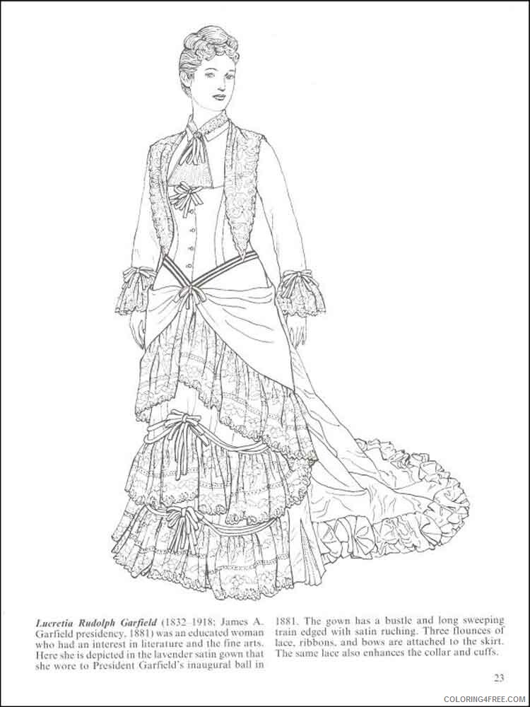 Historical Fashion Coloring Pages for Girls Printable 2021 0739 Coloring4free
