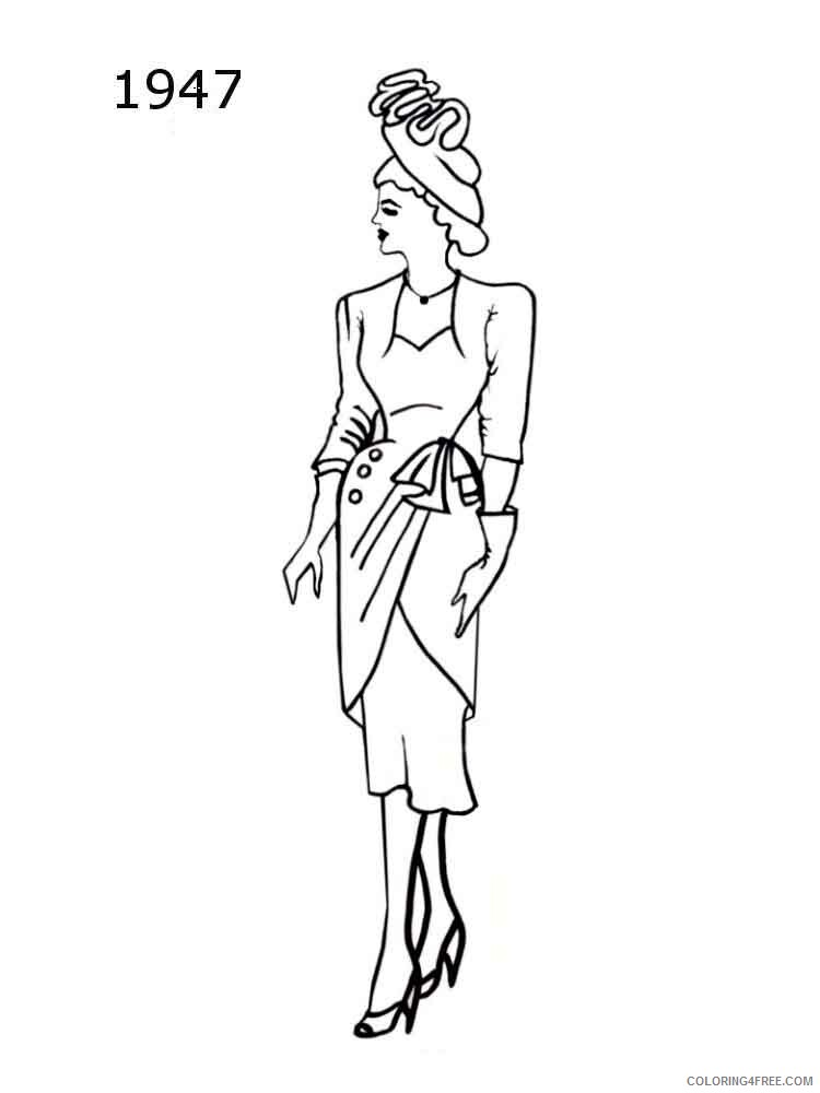 Historical Fashion Coloring Pages for Girls Printable 2021 0742 Coloring4free