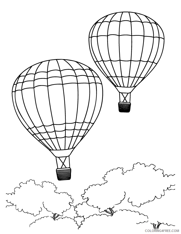 Hot Air Balloon Coloring Pages for Kids Hot Air Balloon For KIds Printable 2021 331 Coloring4free